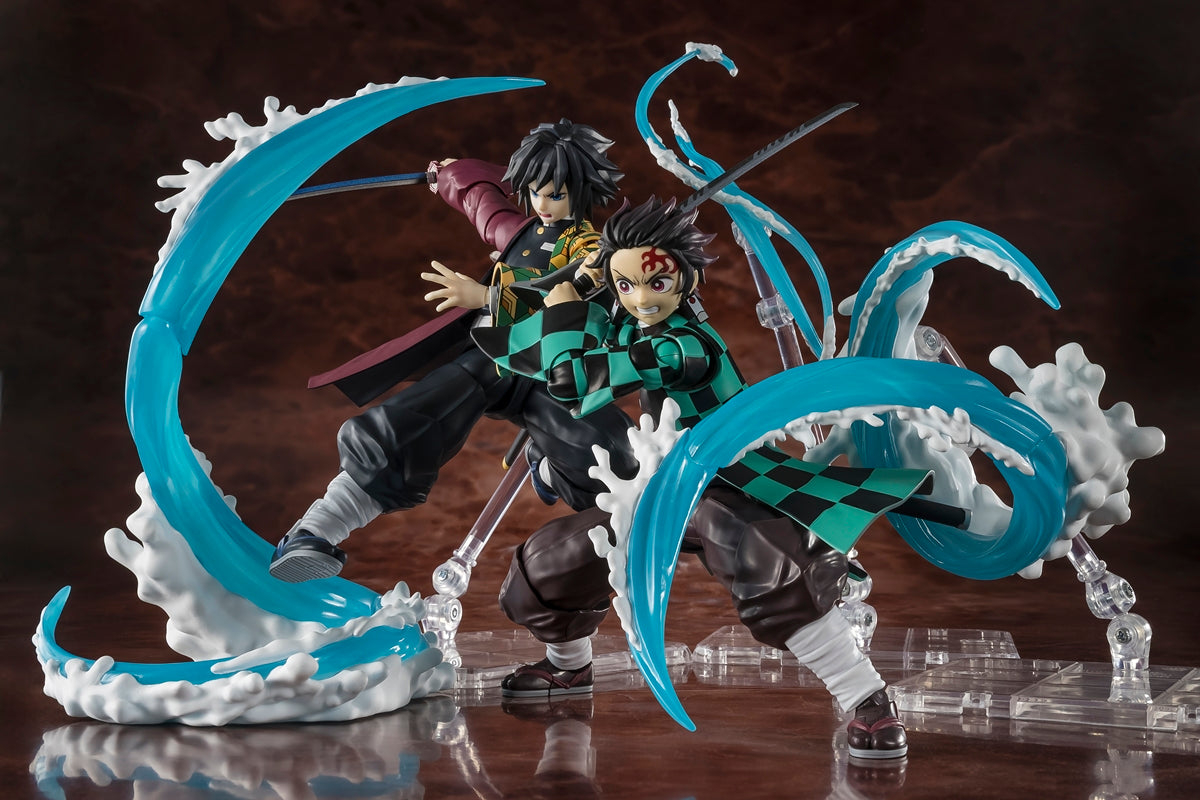 S.H.Figuarts Tanjiro Kamado and Giyu Tomioka Water Breathing Effect Set