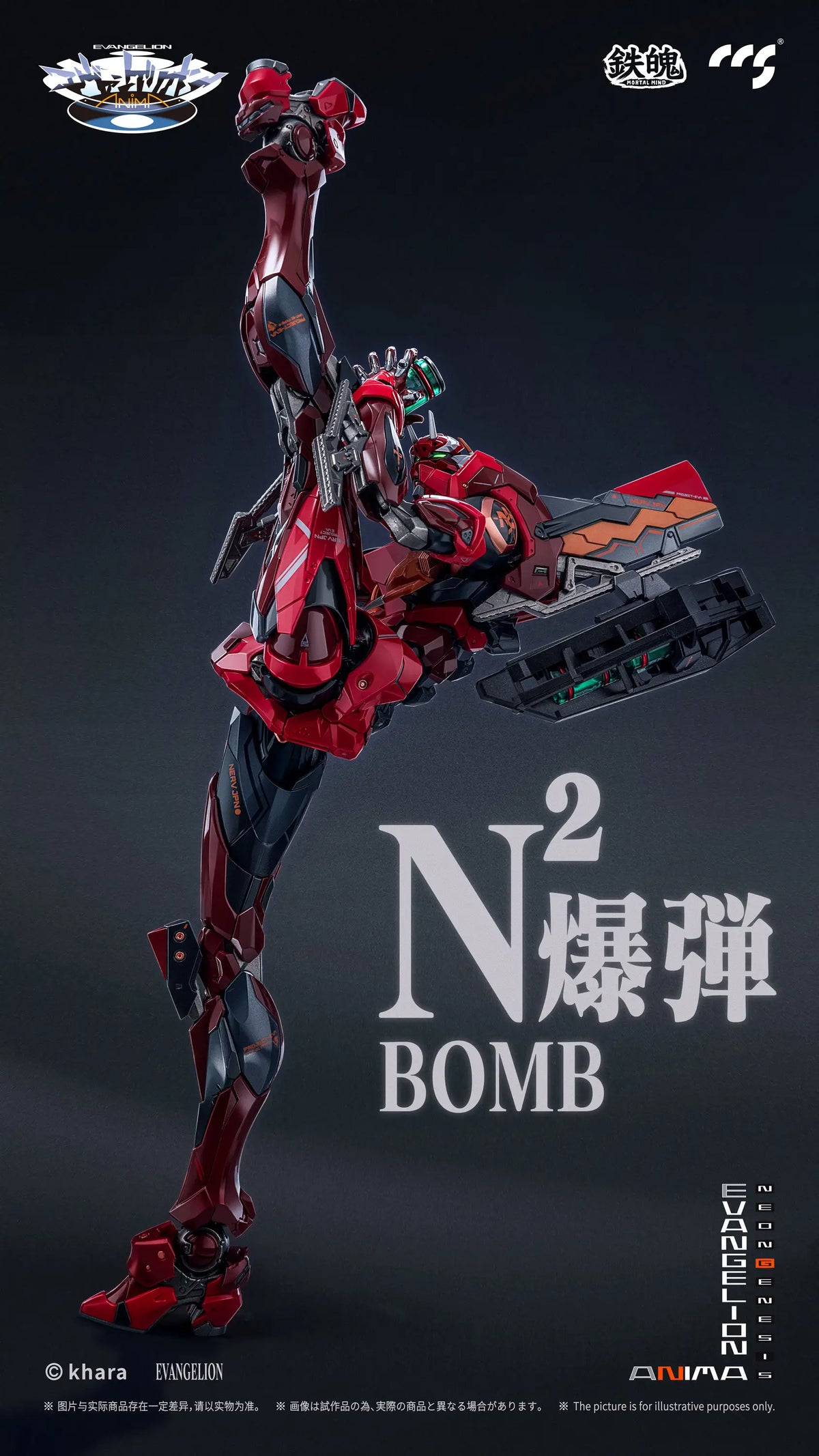 Evangelion Anima Mortal Mind Evangelion Unit-02 Type II Alloy Action Figure