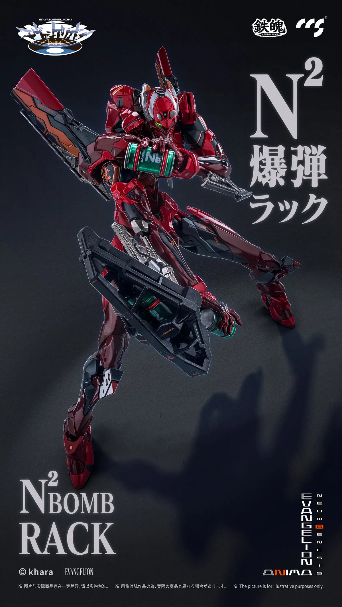 Evangelion Anima Mortal Mind Evangelion Unit-02 Type II Alloy Action Figure